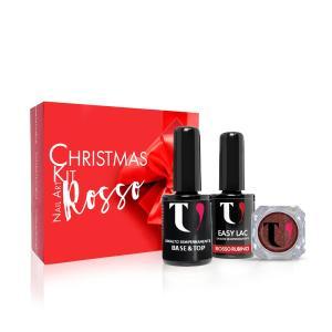Christmas kit nail art rosso