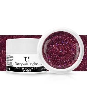 Gel color glitter fuxia olografico 5g