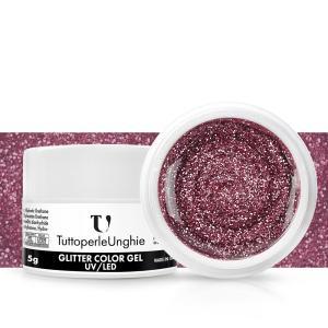 Gel color rosa antico glitterato 5g