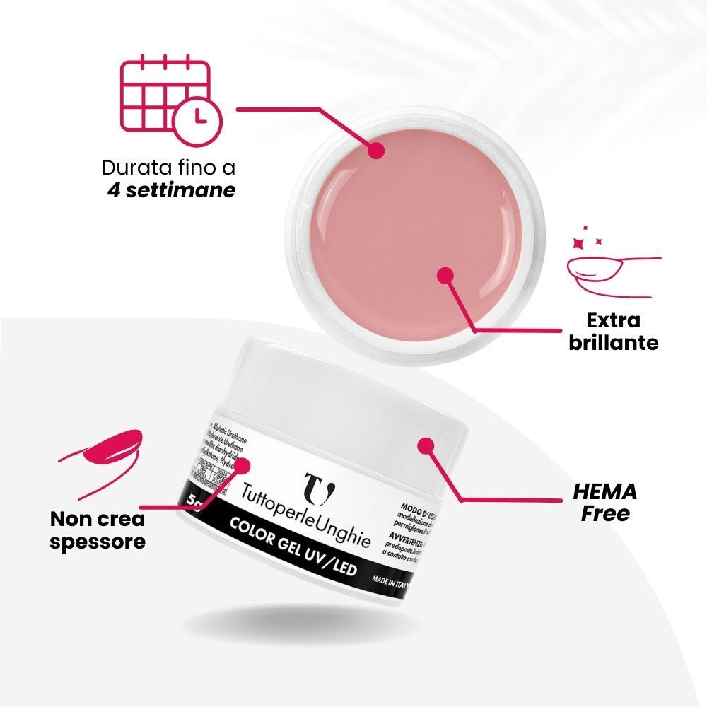 tuttoperleunghie gel color sabbia rosa 5g - foto 5