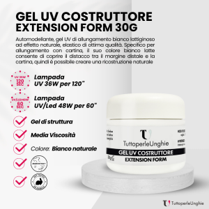 Gel uv costruttore extension form 30g