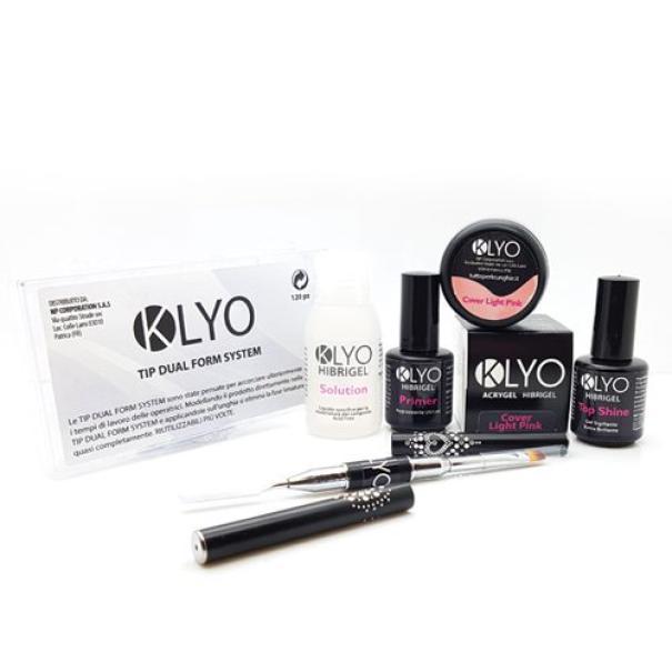 Kit AcriGel HibriGel KLYO con Dual Form e Cover Light Pink