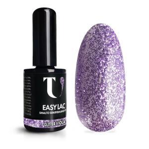 Smalto semipermanente glitter viola 15ml