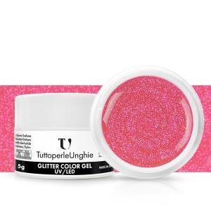 Gel color rosa glitter olografico 5g