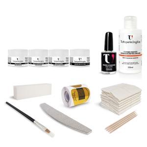 Kit ricostruzione unghie 4 gel uv senza lampada uv