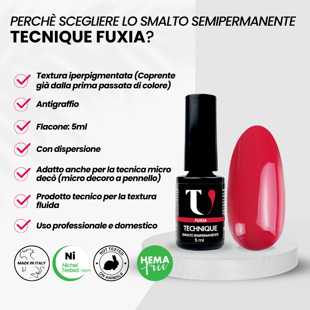 Smalto Semipermanente Fuxia 5ml
