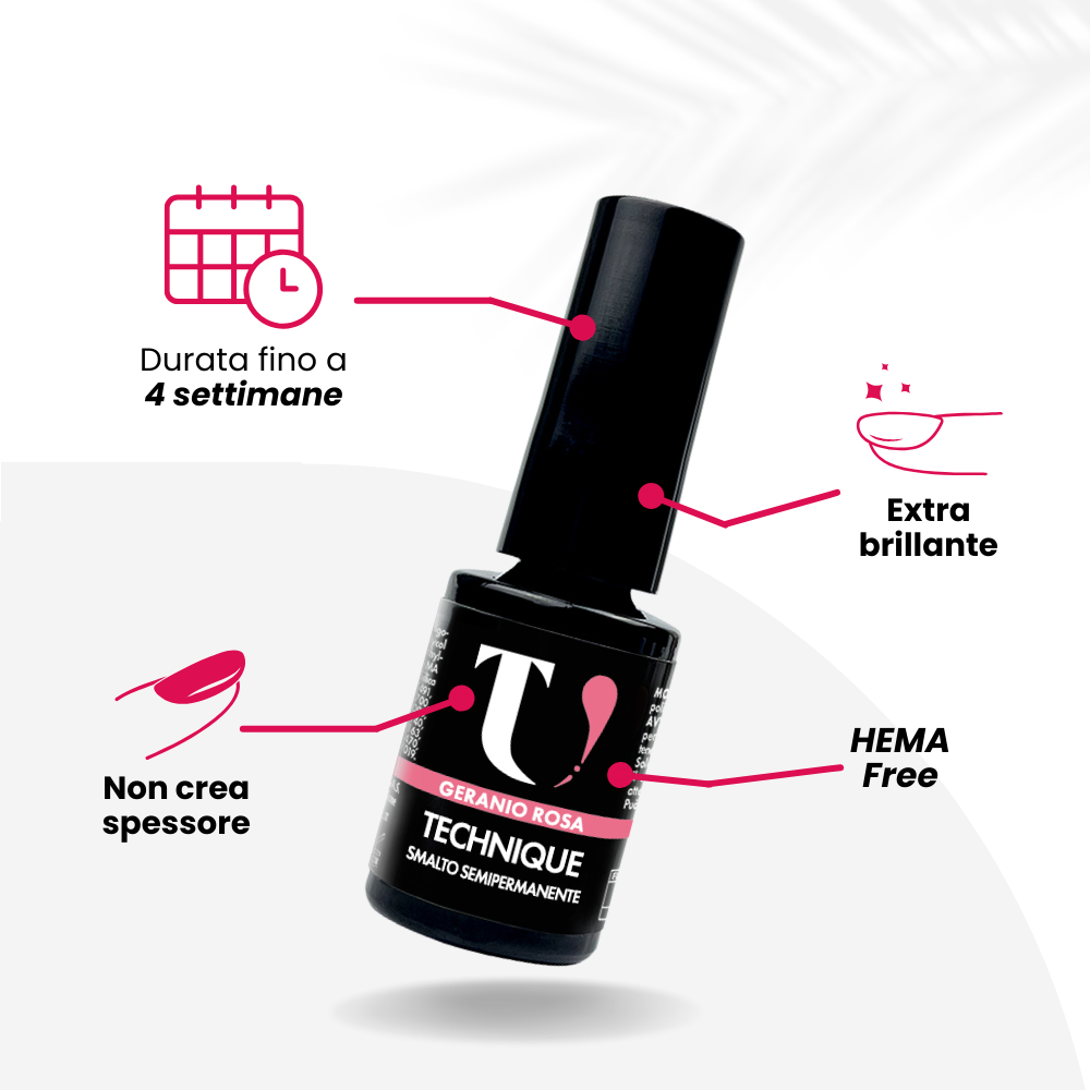 Smalto Semipermanente Geranio Rosa 5ml