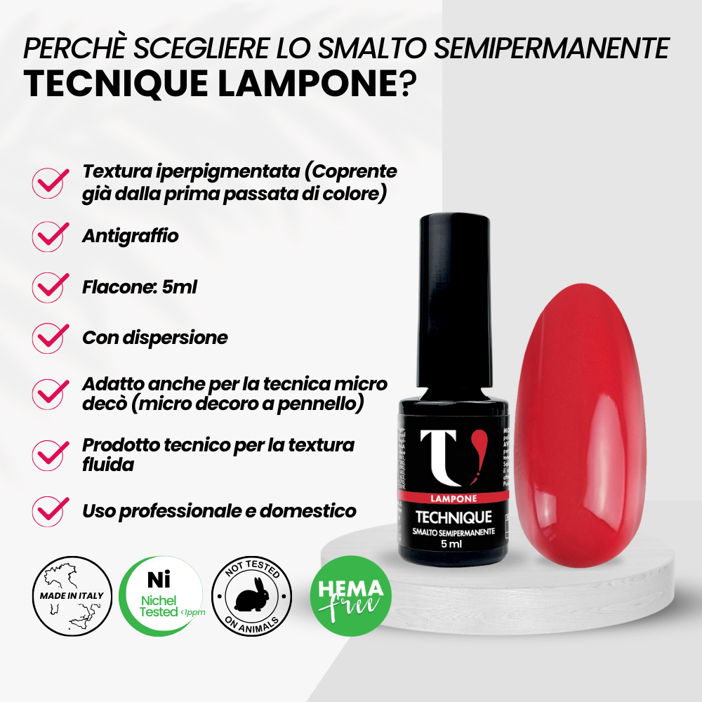 Smalto Semipermanente Lampone 5ml