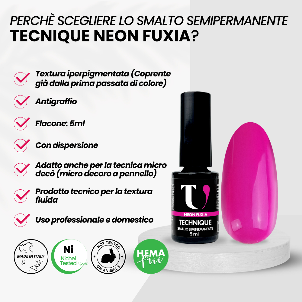 Smalto Semipermanente Neon Fuxia 5ml
