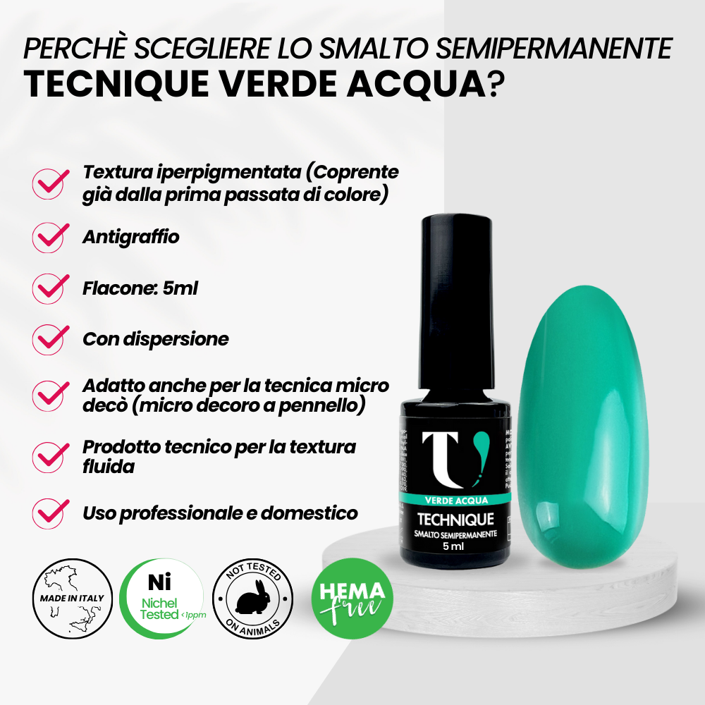 Smalto Semipermanente Verde Acqua 5ml