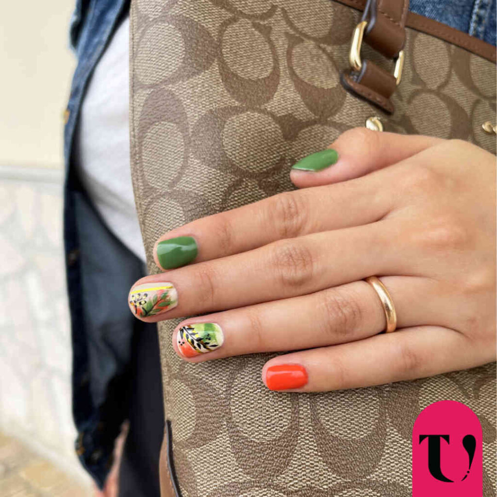 Unghie Gel 2023: verde military
