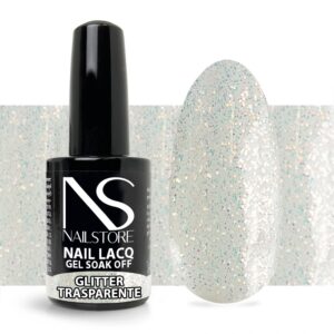Semipermanente Nail Lacq Glitter Trasparente - NAILSTORE