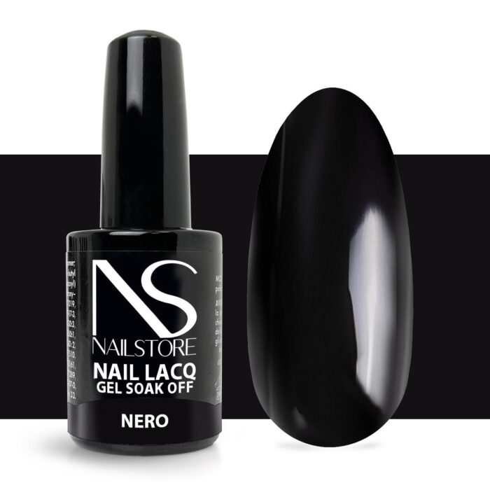 Semipermanente Nail Lacq Nero - NAILSTORE
