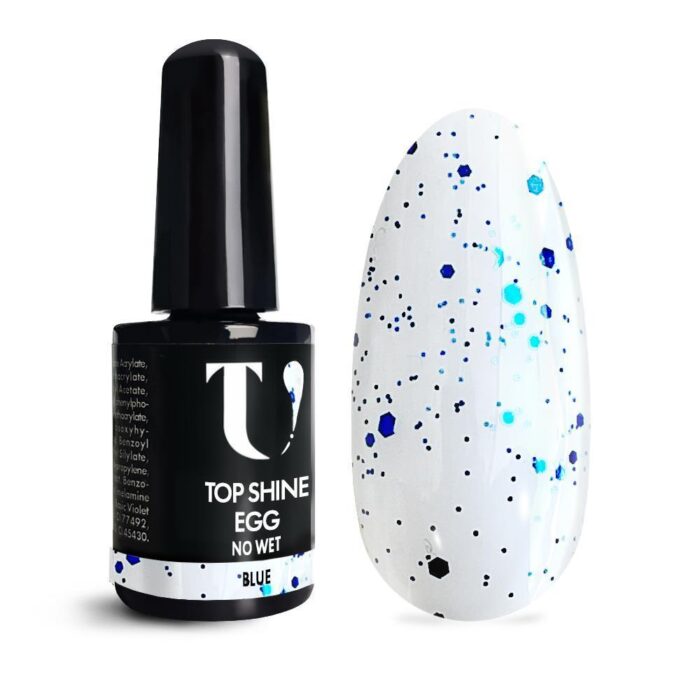 Top Shine Egg No Wet Blue 15ml - TuttoperleUnghie
