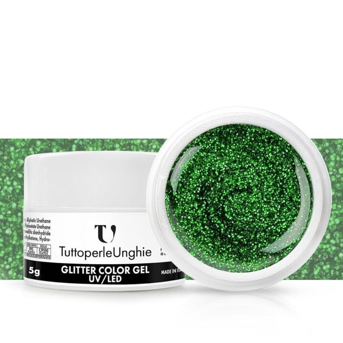 Gel Color Smeraldo Glitter 5g - TuttoperleUnghie