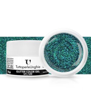 Gel Color Verde Glitter Profondo 5g - TuttoperleUnghie