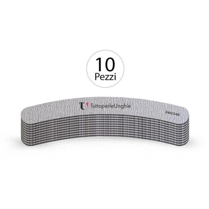 Ricarica 10 Lime a Banana Grana 240/240 Double Face - TuttoperleUnghie