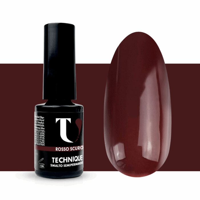 Smalto Semipermanente Rosso Scuro 5ml - TuttoperleUnghie