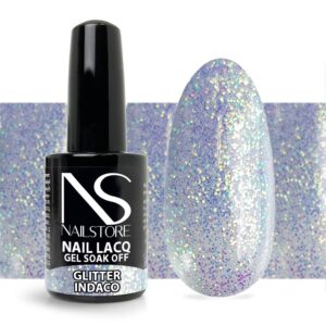 Semipermanente Nail Lacq Glitter Indaco - NAILSTORE