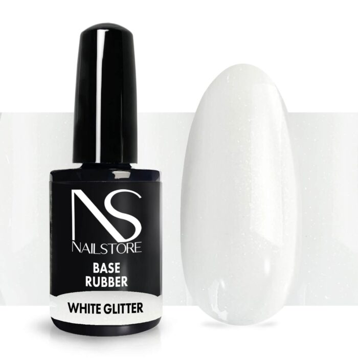 Base Rubber White Glitter - NAILSTORE - Immagine 2