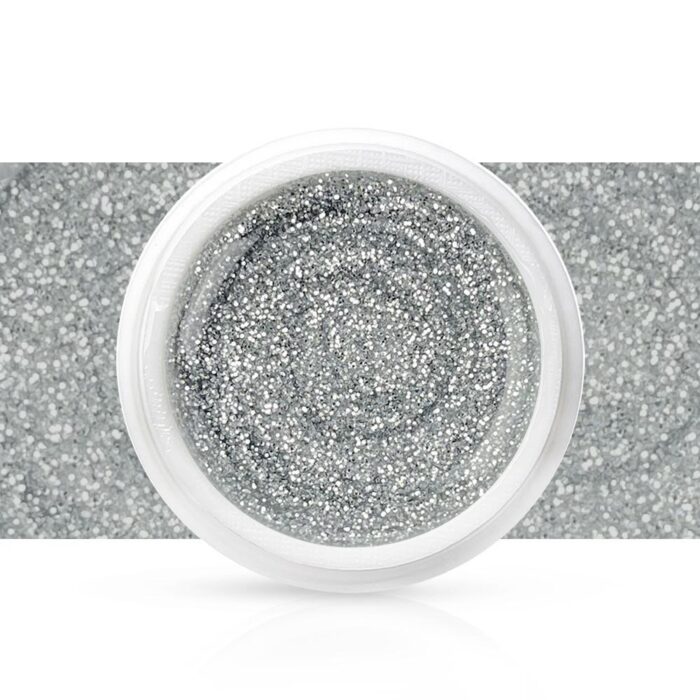 Gel Color Argento Glitter 5g - TuttoperleUnghie - Immagine 2