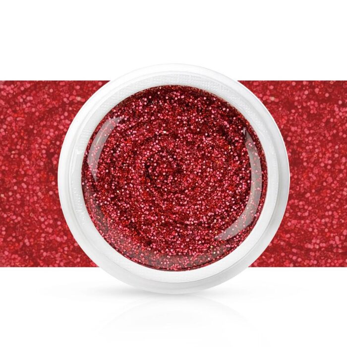 Gel Color Rosso Glitter 5g - TuttoperleUnghie - Immagine 2