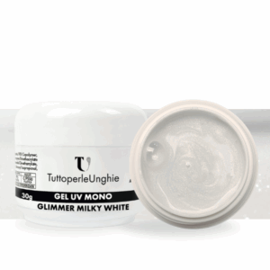 Gel UV Mono Glimmer Milky White 30g - TuttoperleUnghie